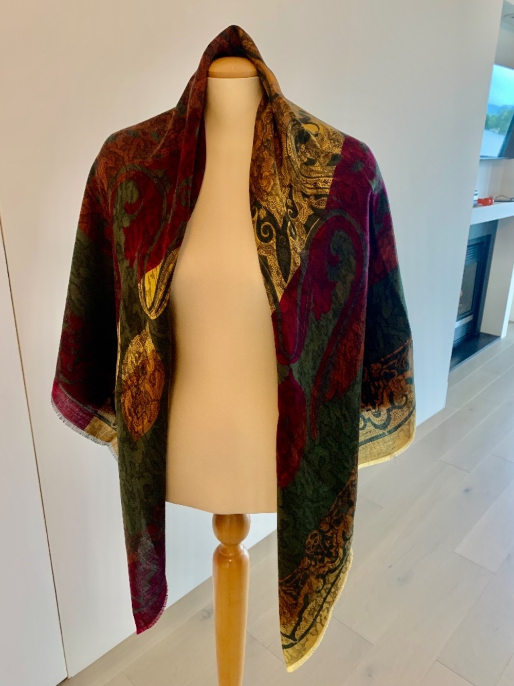 Italian light wool shawl/wrap scarf